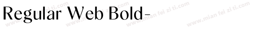 Regular Web Bold字体转换